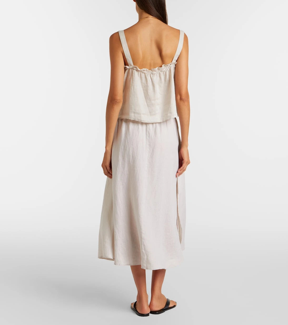 Velvet - Virginia linen midi skirt
