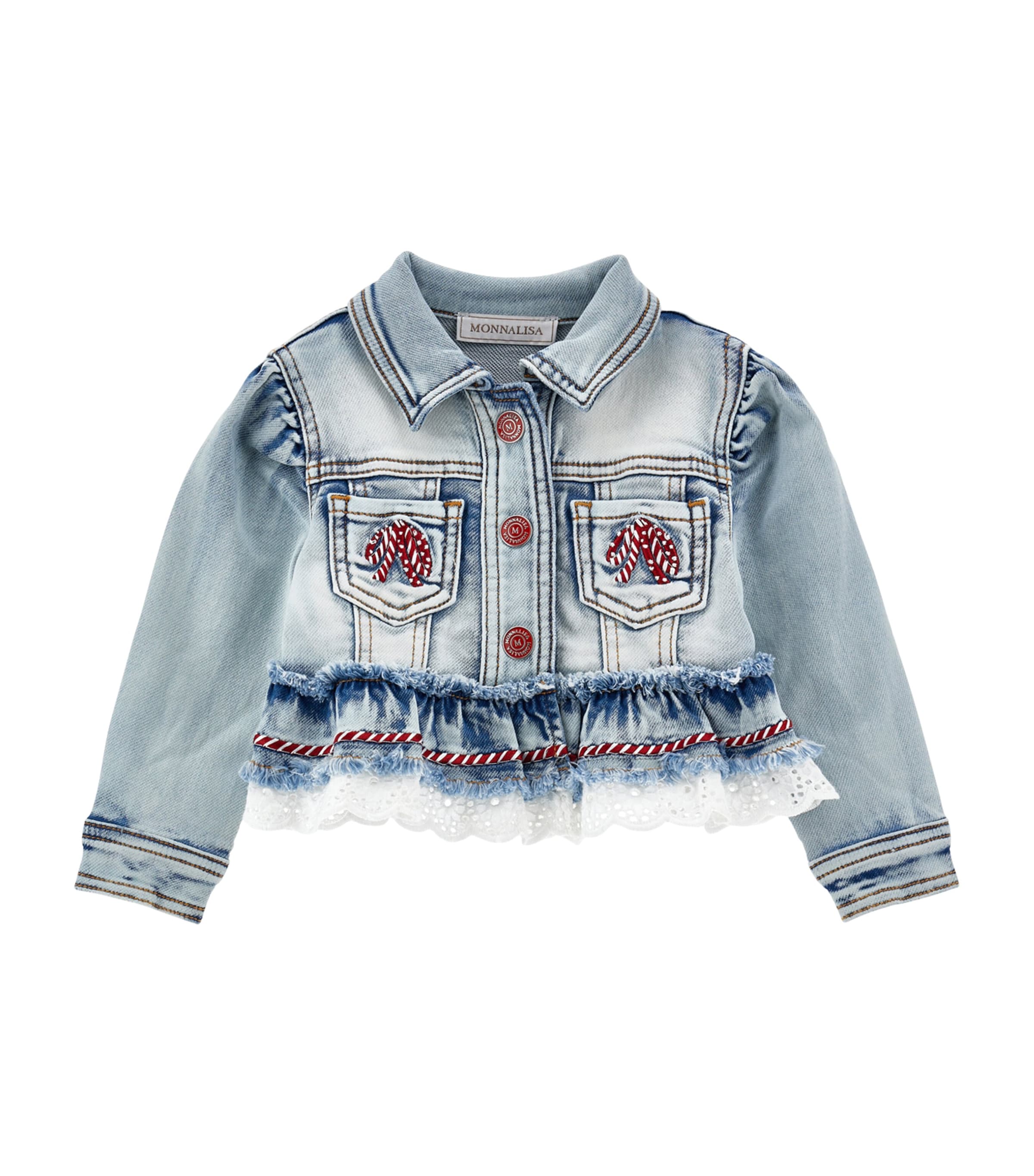 Monnalisa Embroidered Denim Jacket (3-36 Months)
