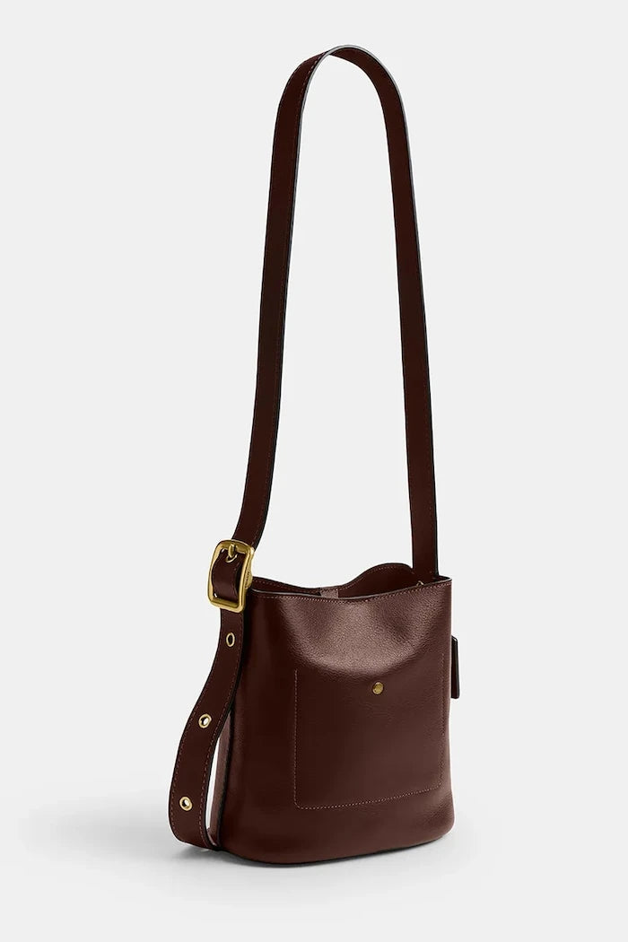 Coach чанта crossbody дамска от кожа Bleecker Bucket Bag 21