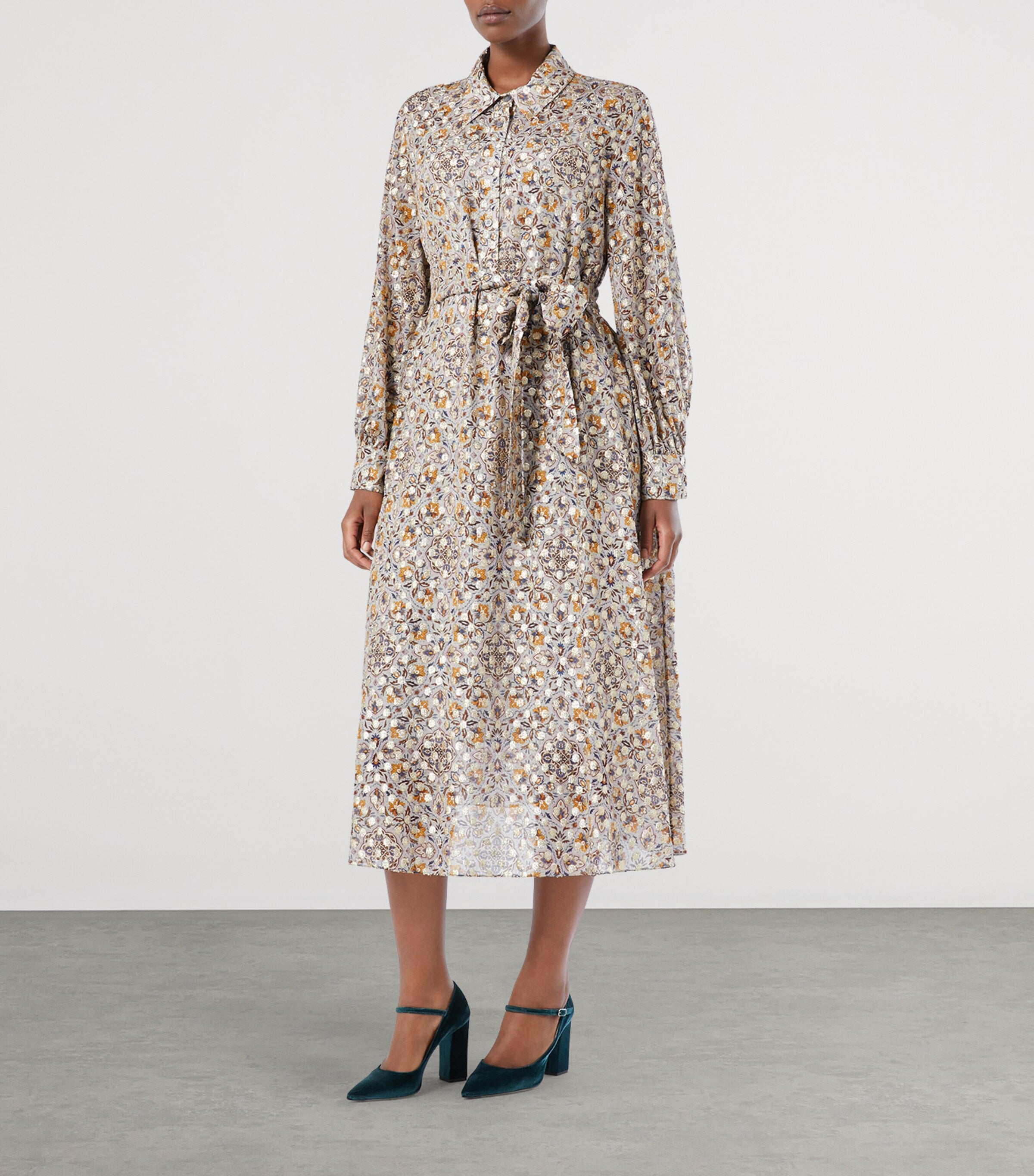 Marina Rinaldi Pink Printed Larix Midi Dress