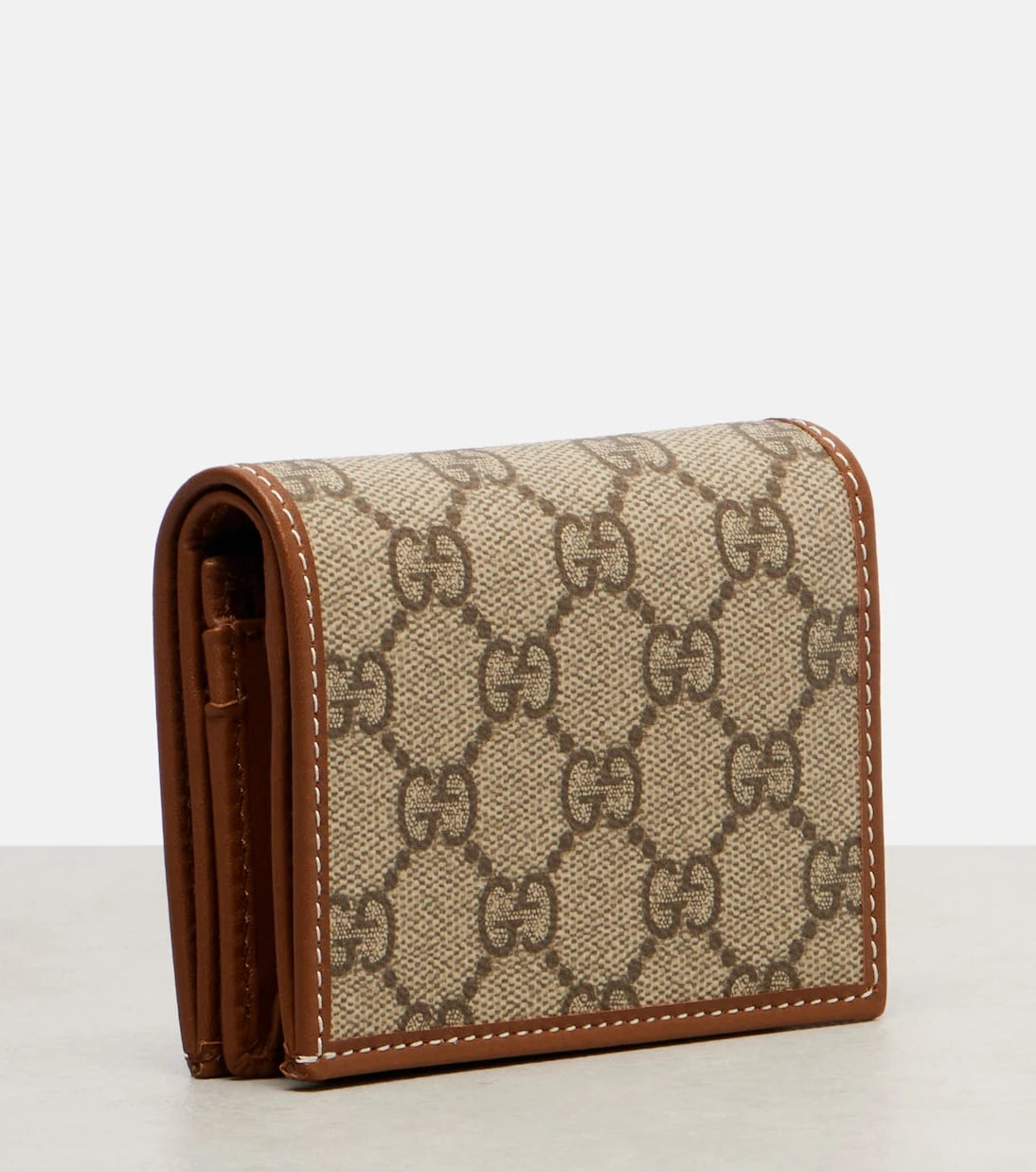 Gucci - Horsebit 1955 leather-trimmed wallet