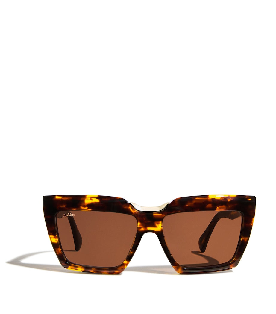 Max Mara Brown Acetate Cat-Eye SPARK7 Sunglasses