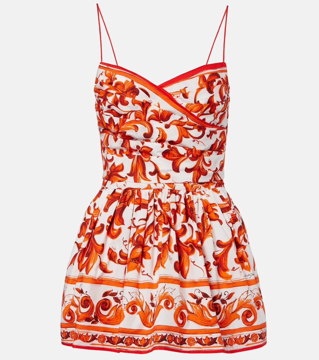 Dolce&Gabbana - Majolica printed cotton poplin minidress