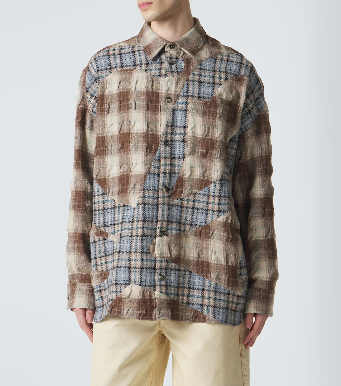 Loewe - Logo plaid wool and cotton flannel shirt