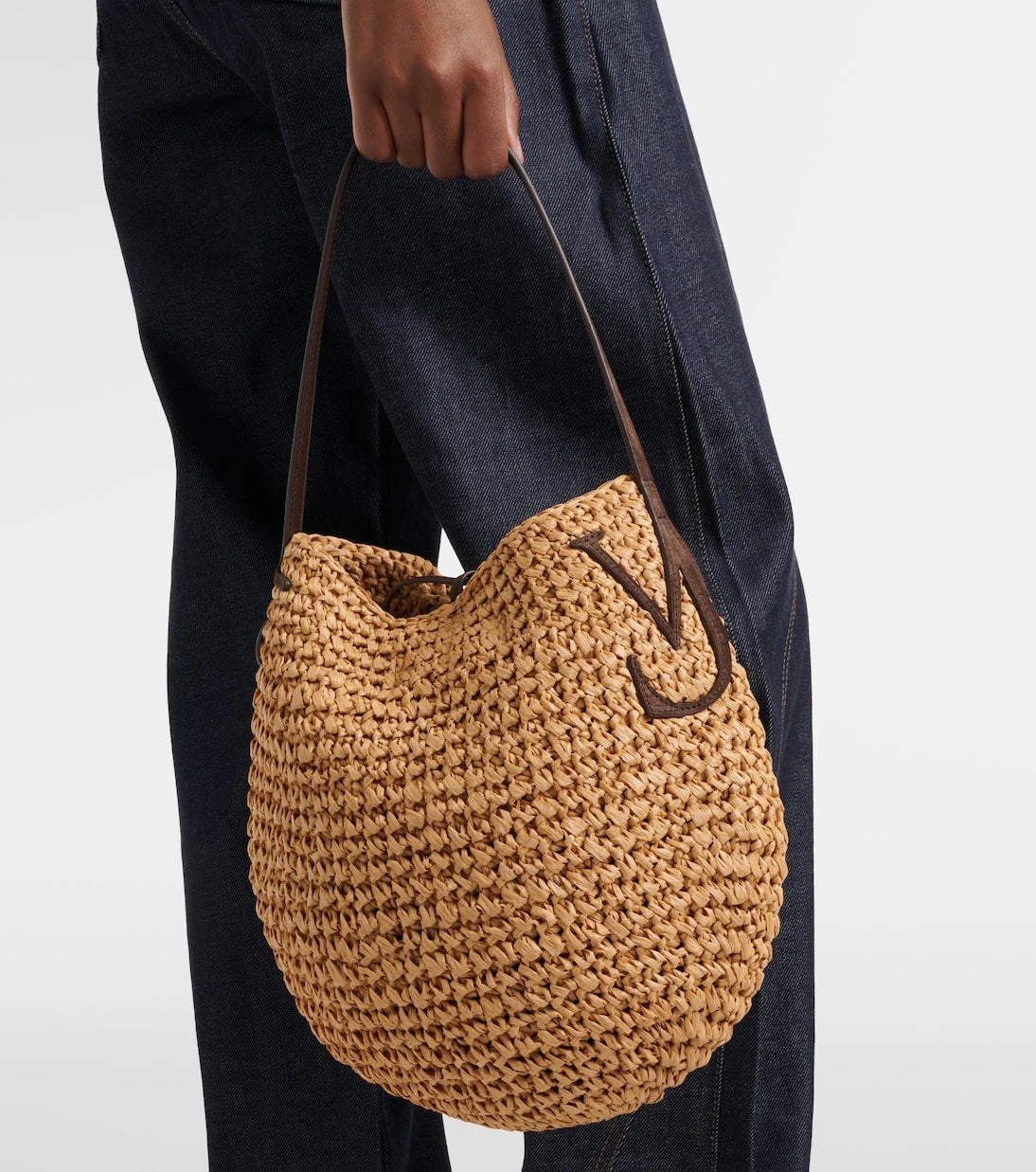 JW Anderson - Bulb Small raffia bucket bag