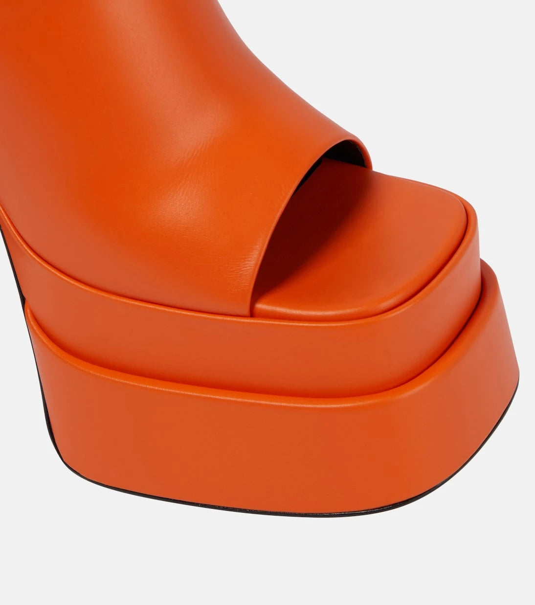 Versace - Leather platform mules