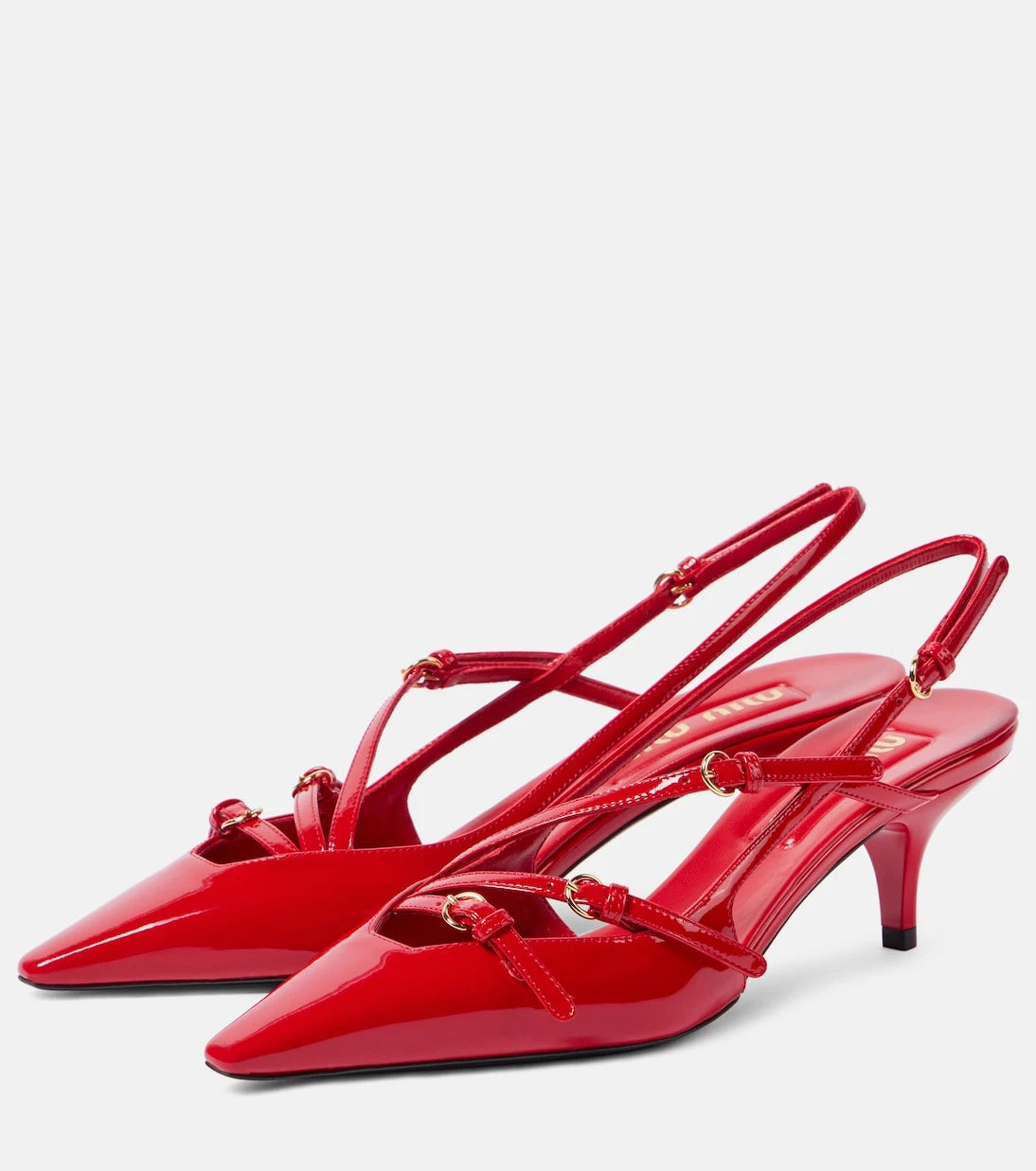 Miu Miu - Patent leather slingback pumps