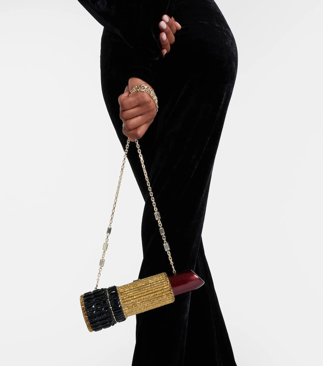 Judith Leiber Couture - Lipstick Burgundy Glitter clutch
