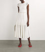 Maje White Crochet Midi Dress