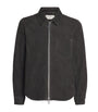 Officine Generale Black Suede Zip Overshirt
