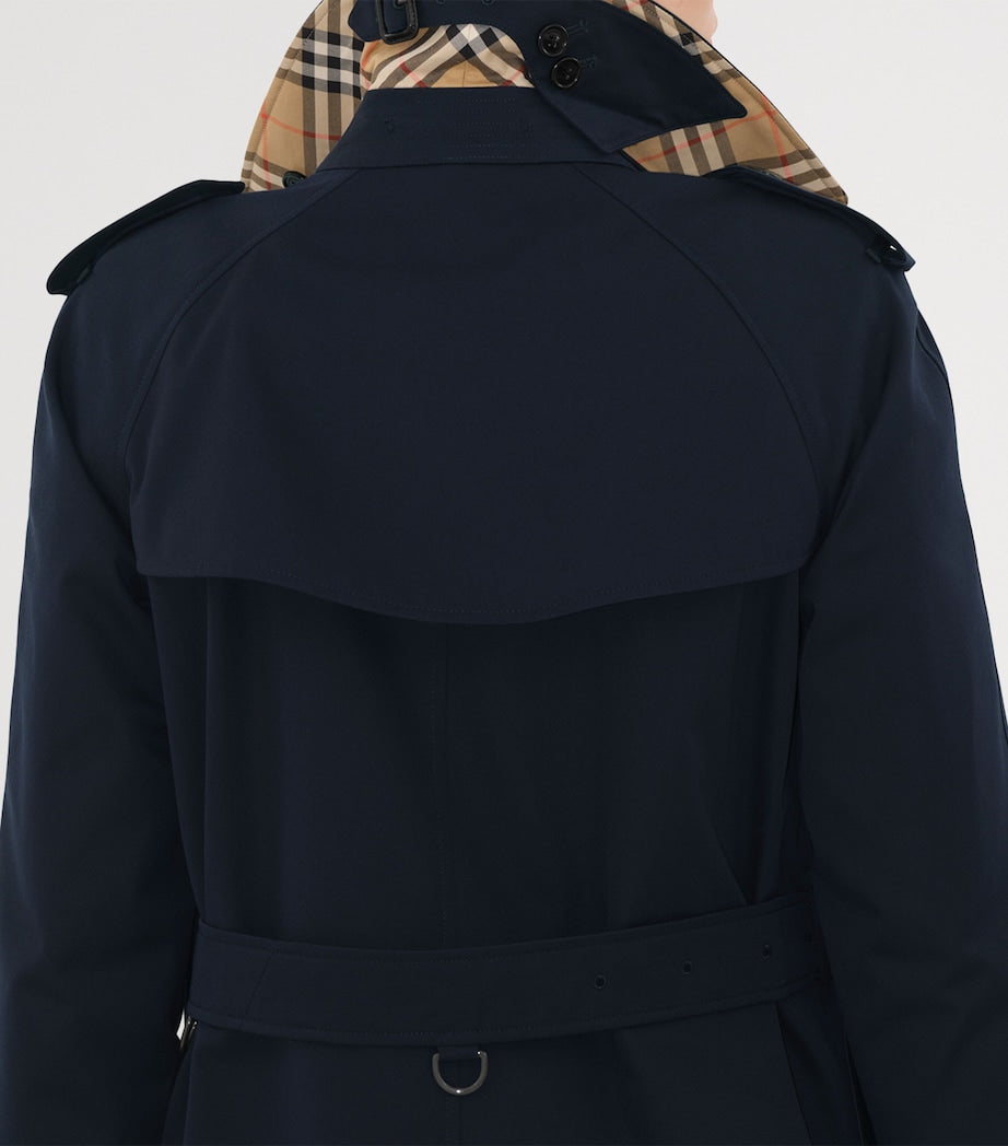 Blue Gabardine Long Waterloo Heritage Trench Coat