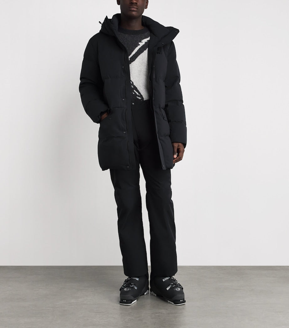 J Lindeberg Black Wool-Blend Jacquard Jaxton Sweater