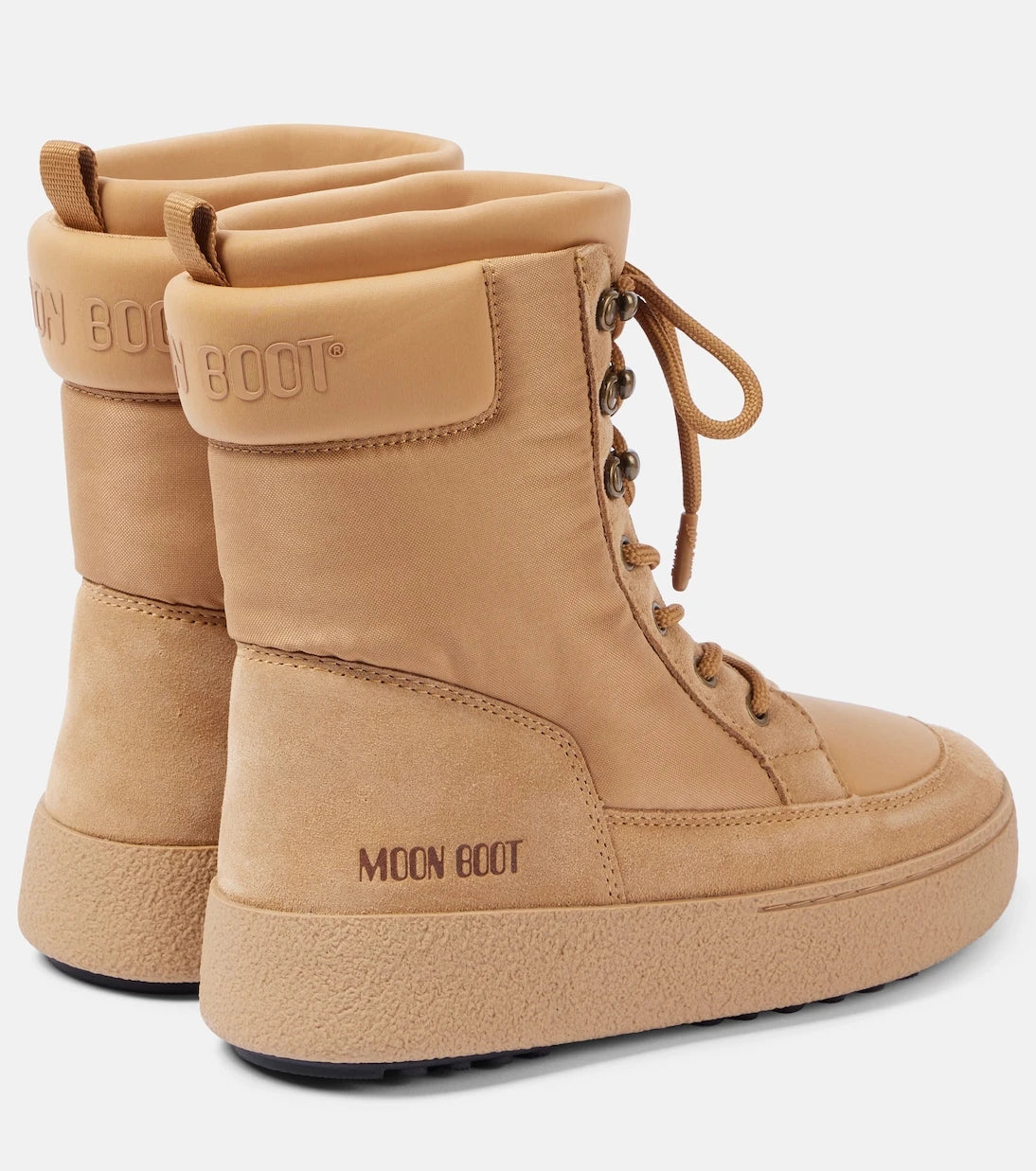 Moon Boot - Ltrack suede-trimmed combat boots