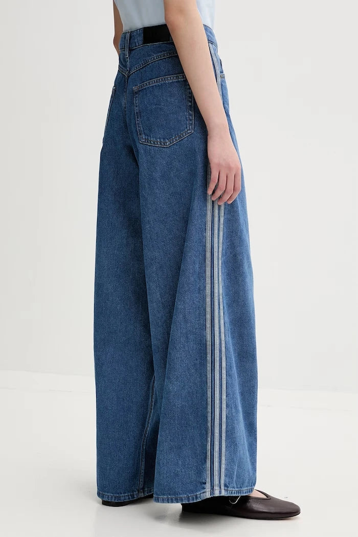 adidas Originals дънки wide leg дамски Firebird