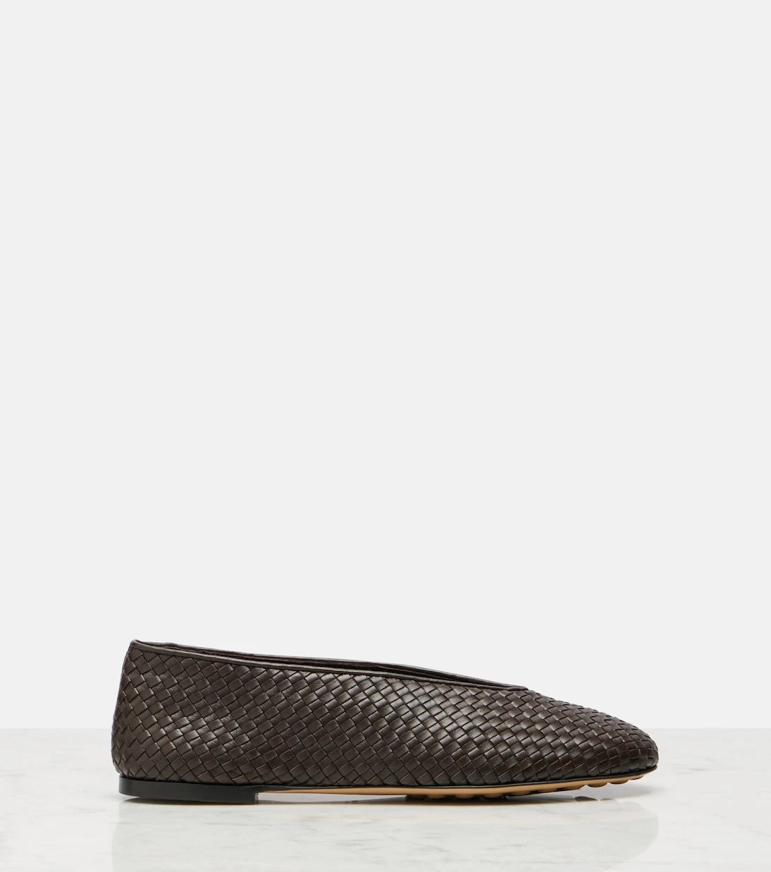 Bottega Veneta - Rosa woven leather ballet flats