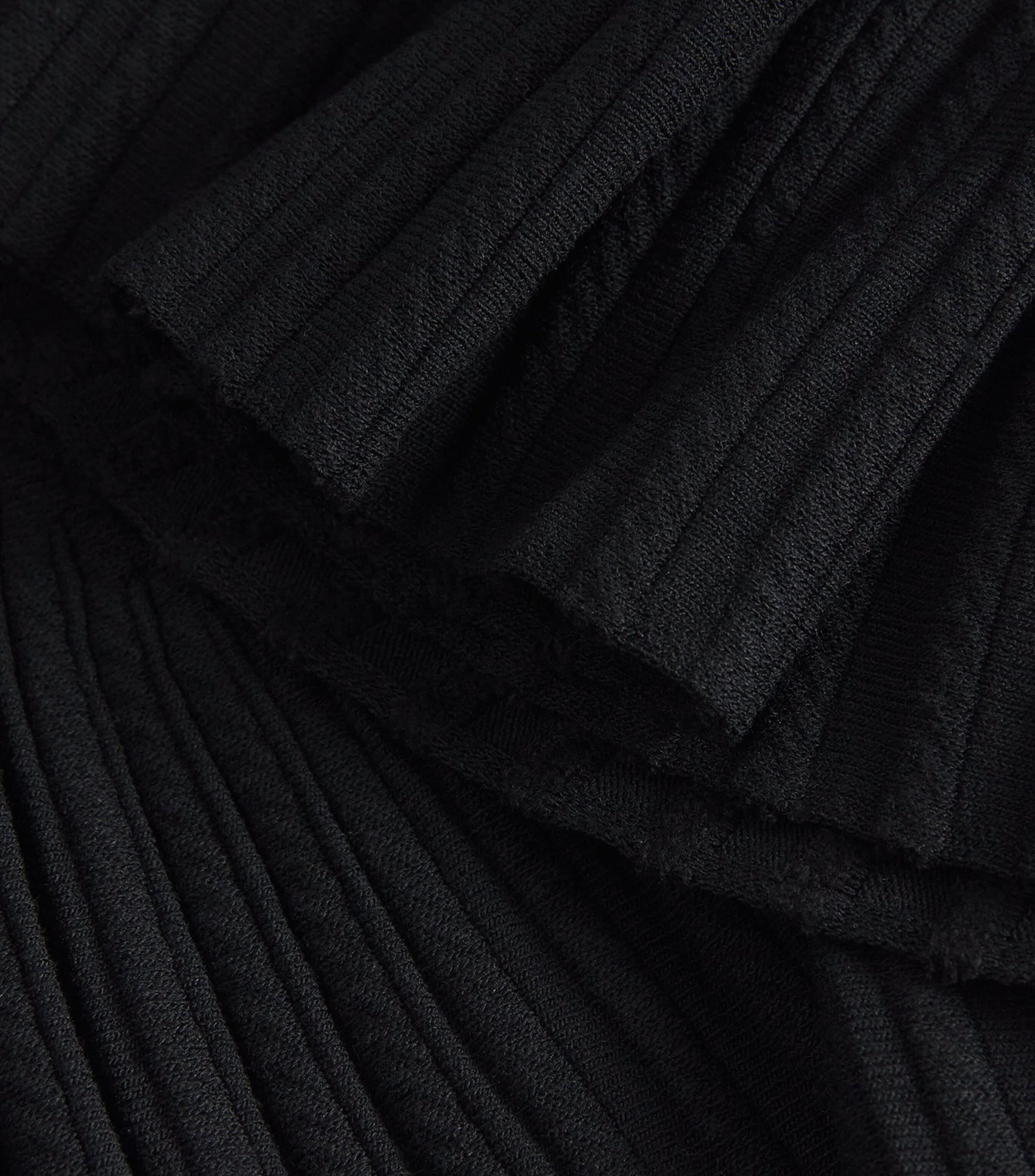 Black Velvet Ruffled Mini Skirt