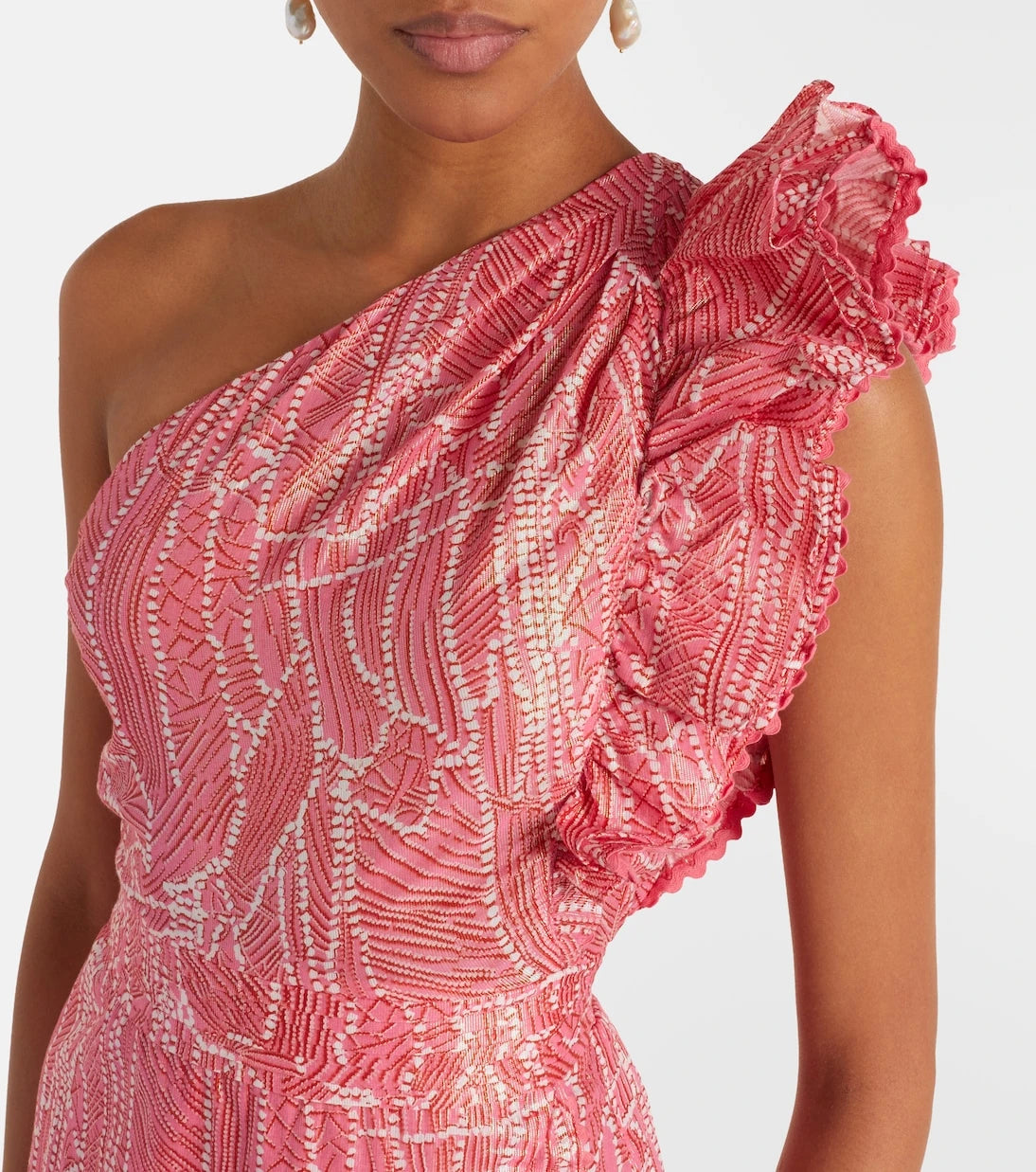Poupette St Barth - Corinne cotton-blend lamé minidress