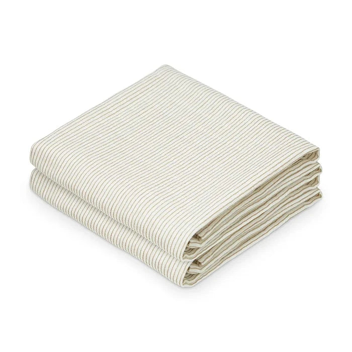 Cam Cam Copenhagen Pamuk Bebek Örtüsü Classic Stripes Camel 2'li