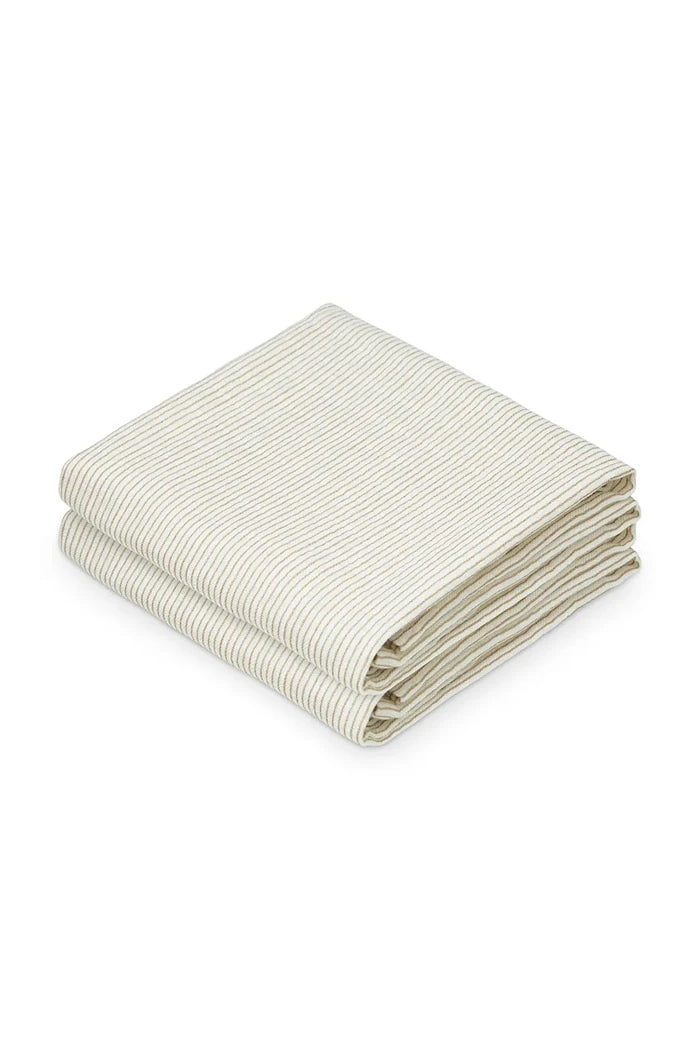 Cam Cam Copenhagen Pamuk Bebek Örtüsü Classic Stripes Camel 2'li