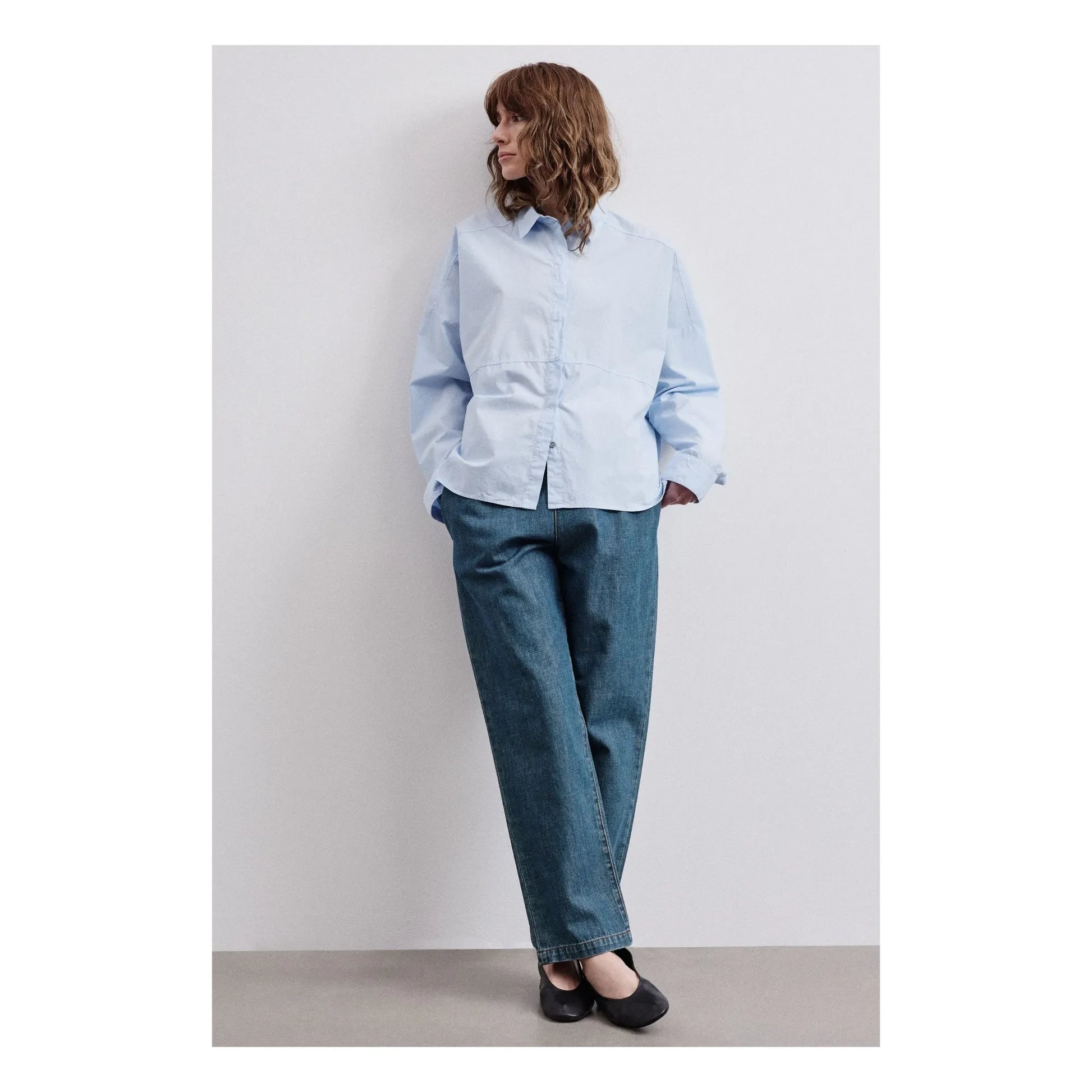 Pomandère - Cotton Poplin Shirt | Light blue