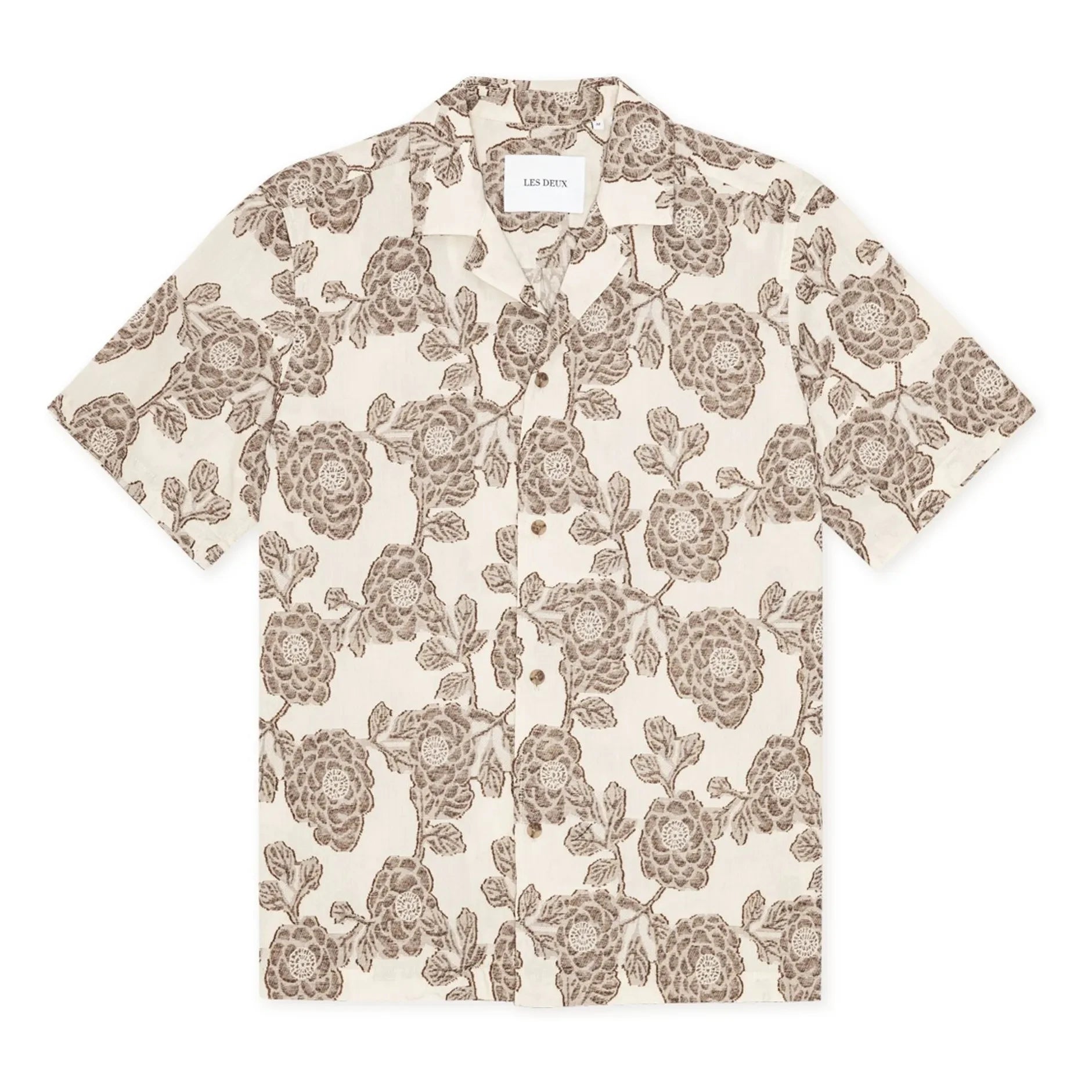 Les Deux - Lesley Jacquard Short Sleeve Shirt | Ivory