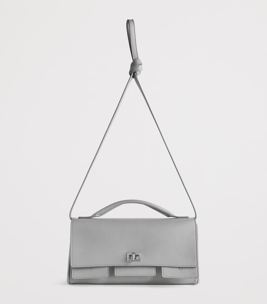 Balenciaga Black Small Calfskin Bel Air Clutch Bag