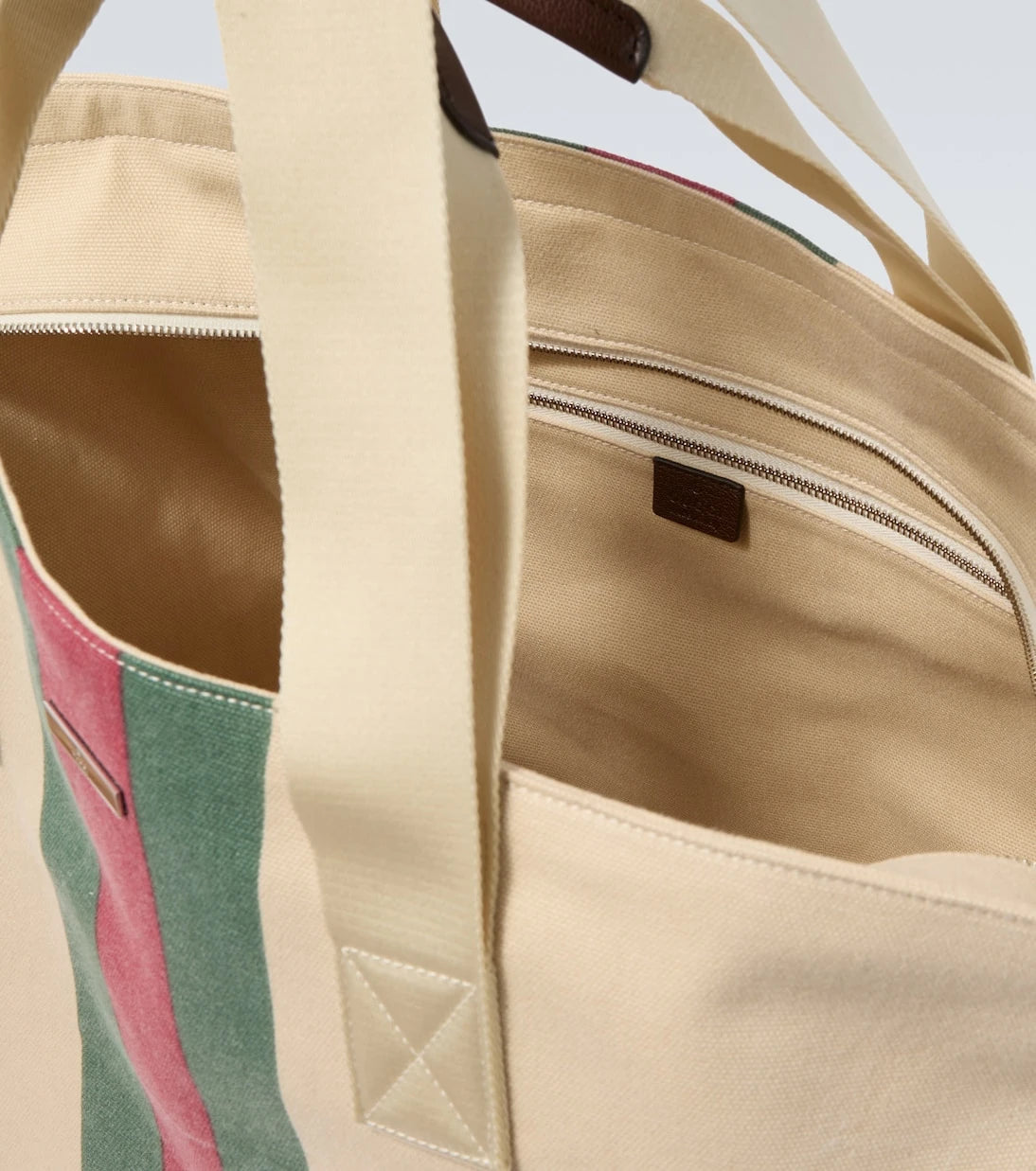 Gucci - Web Stripe canvas tote bag