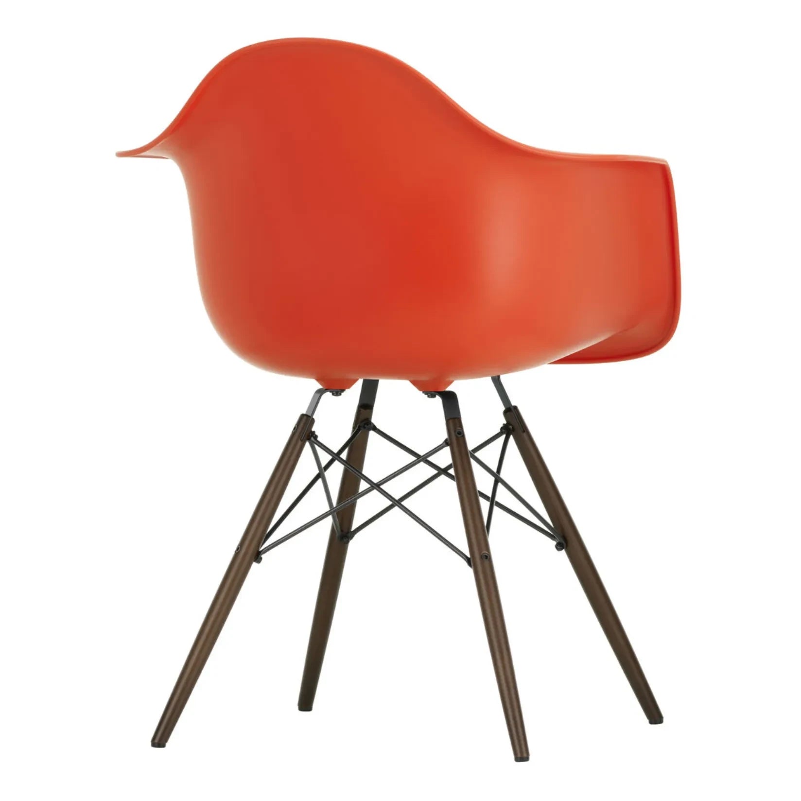 Vitra - DAW chair - maple base - Charles &amp; Ray Eames | Rouge coquelicot