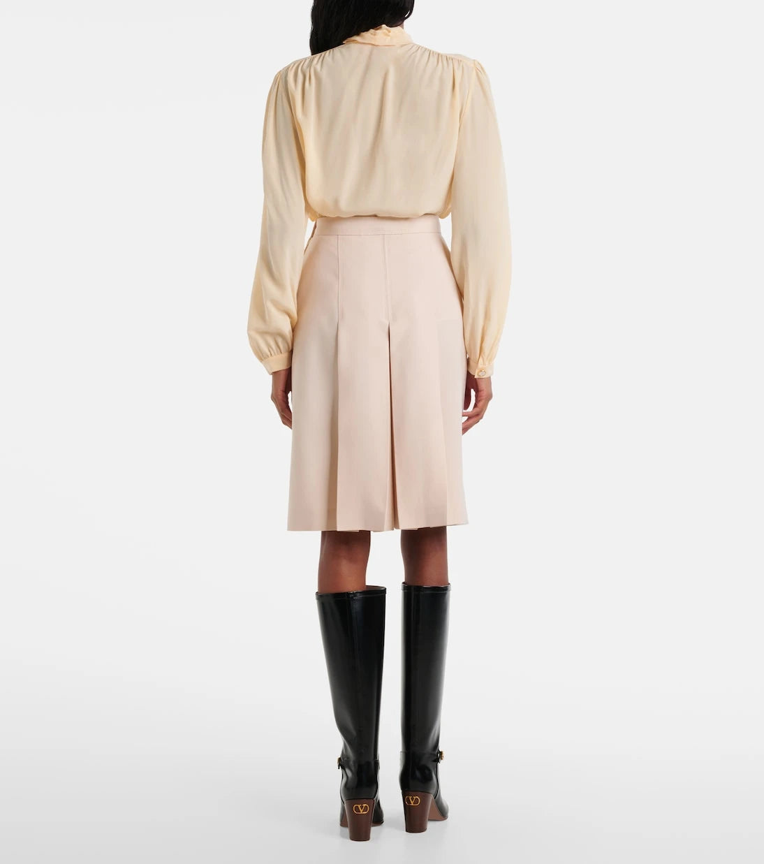 Valentino - Virgin wool midi skirt