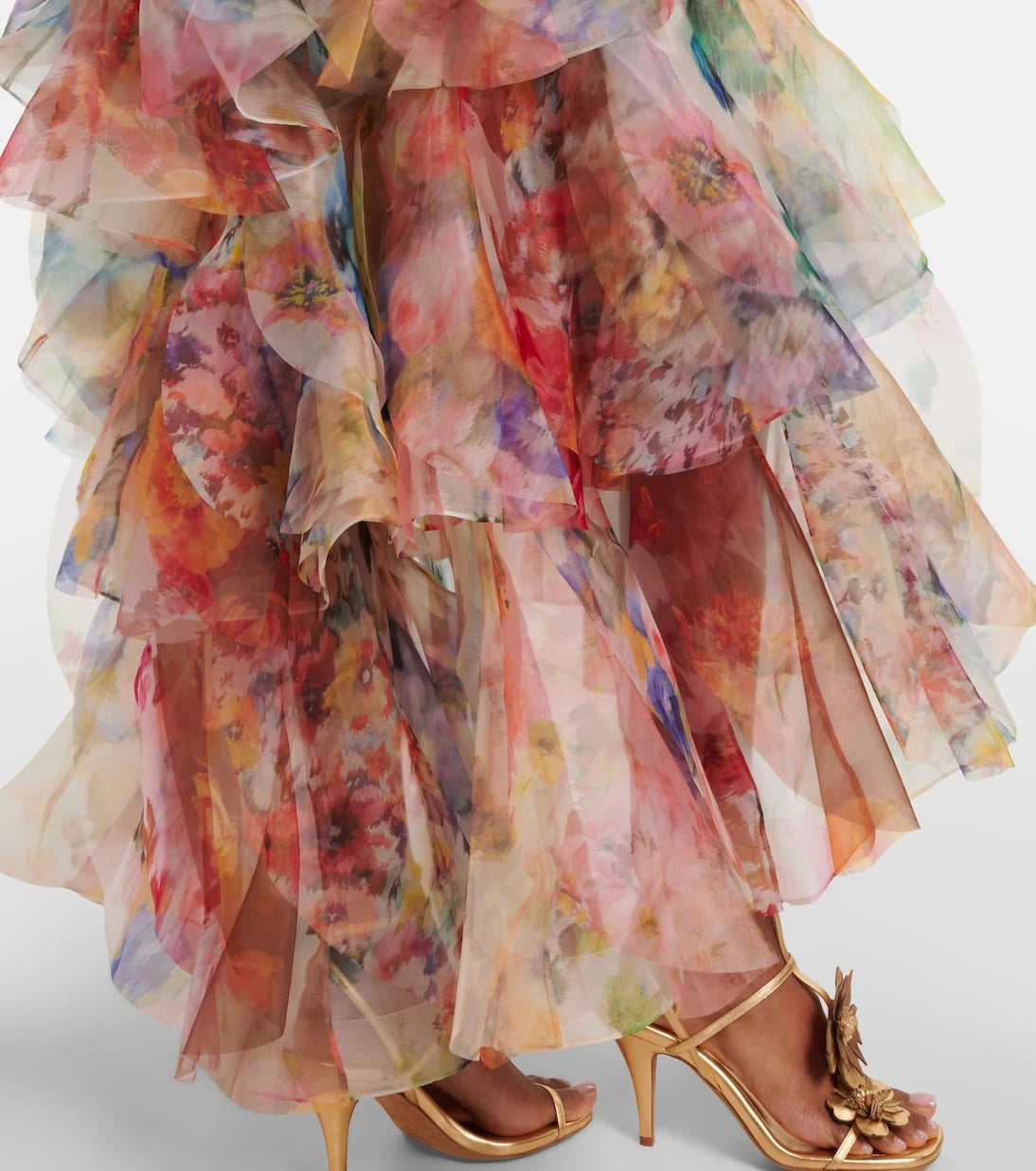 Zimmermann - Luna floral ruffled midi dress