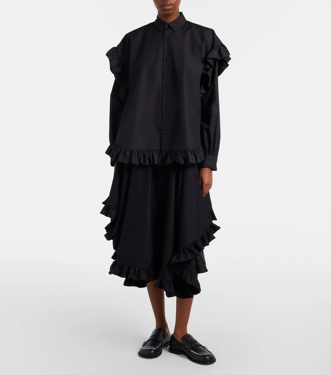 Noir Kei Ninomiya - Ruffled cotton blouse