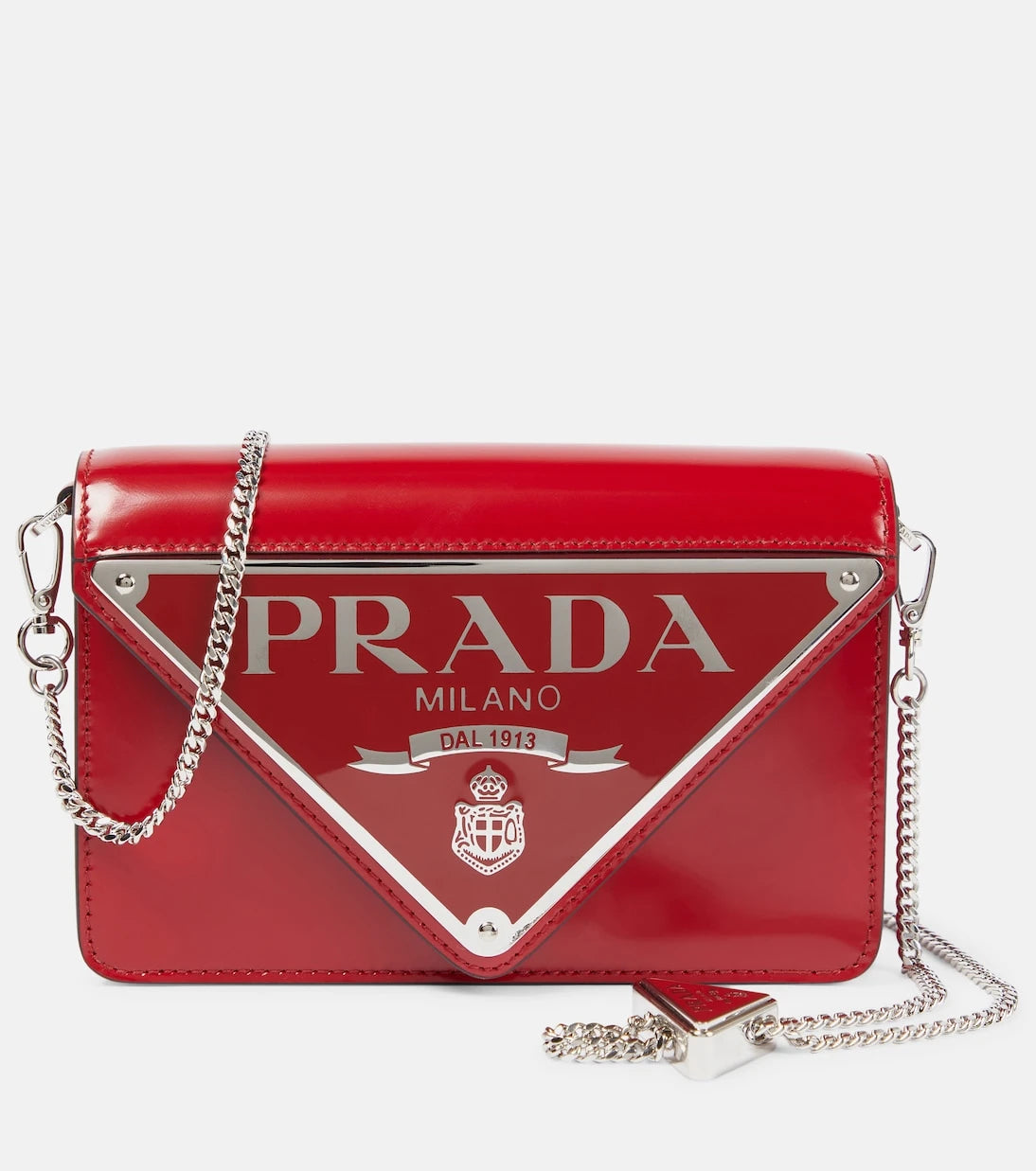 Prada - Small logo leather crossbody bag