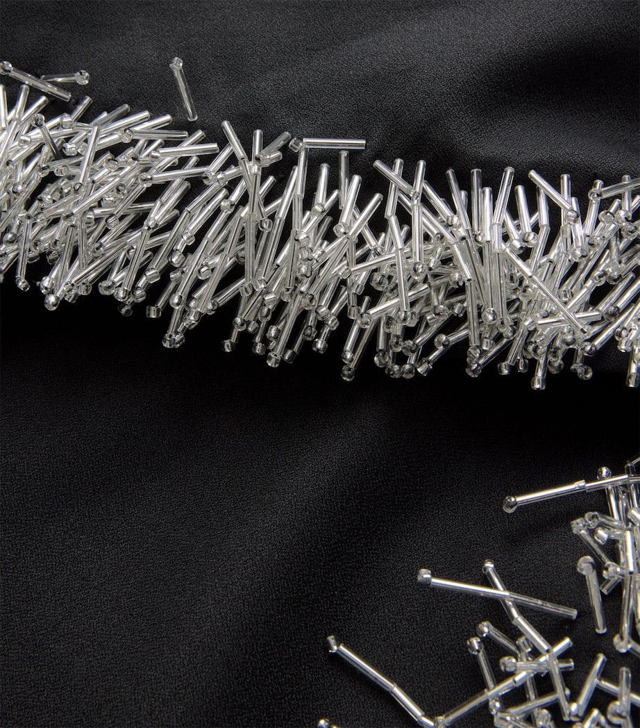 Simkhai Black Embellished Dua Mini Skirt