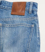 Valentino Blue Decorated-Trim Wide-Leg Jeans