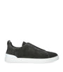Zegna Suede Triple Stitch Sneakers