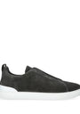 Zegna Suede Triple Stitch Sneakers
