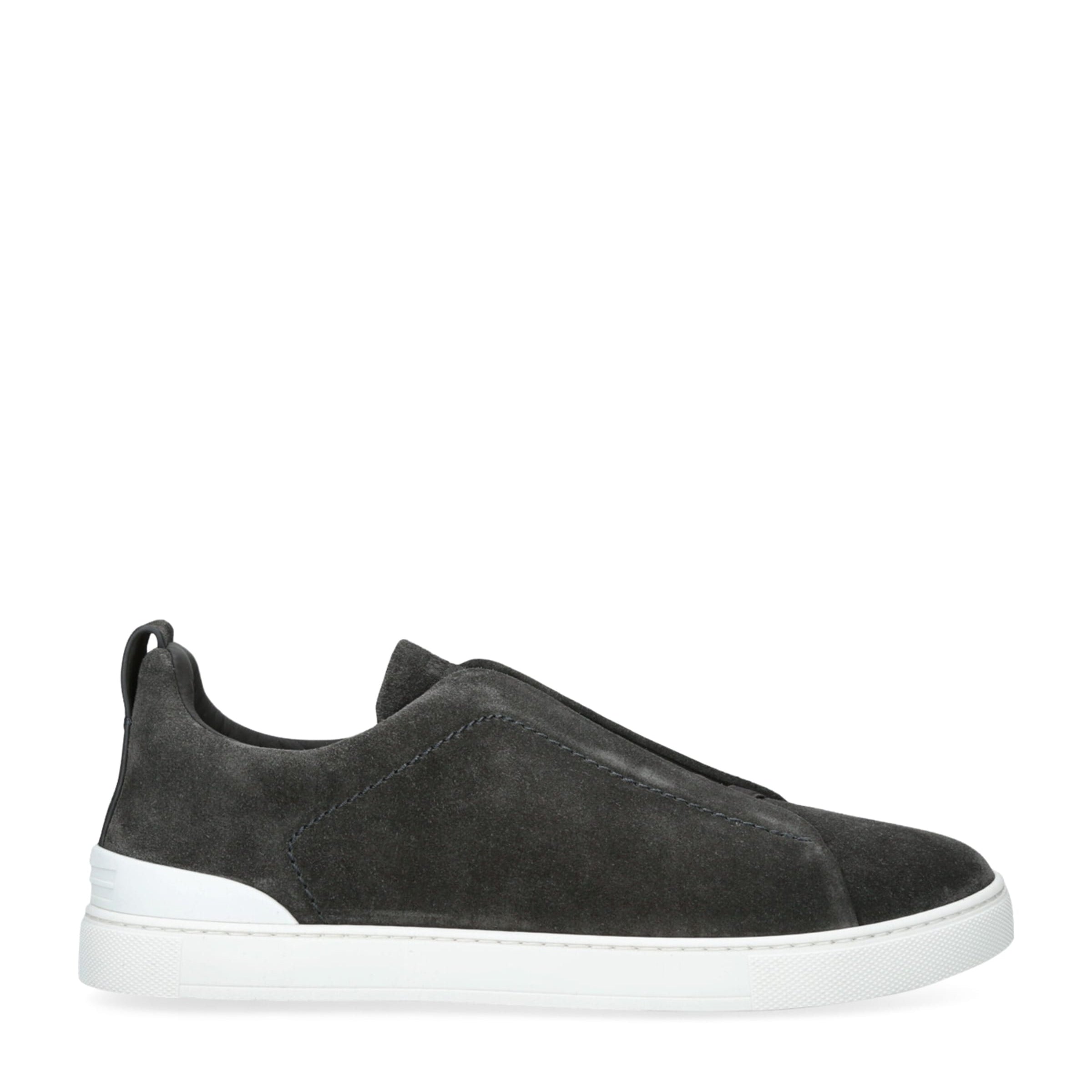 Zegna Suede Triple Stitch Sneakers