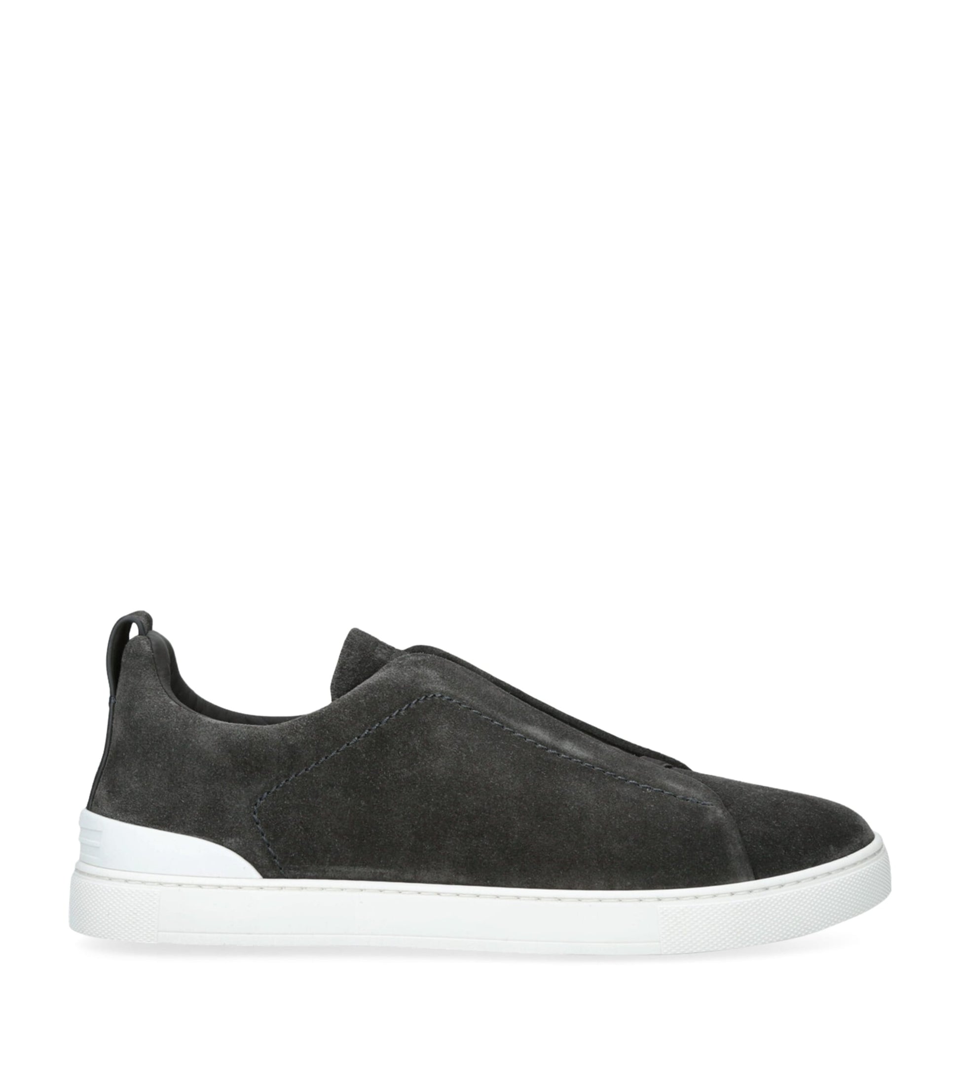 Zegna Suede Triple Stitch Sneakers