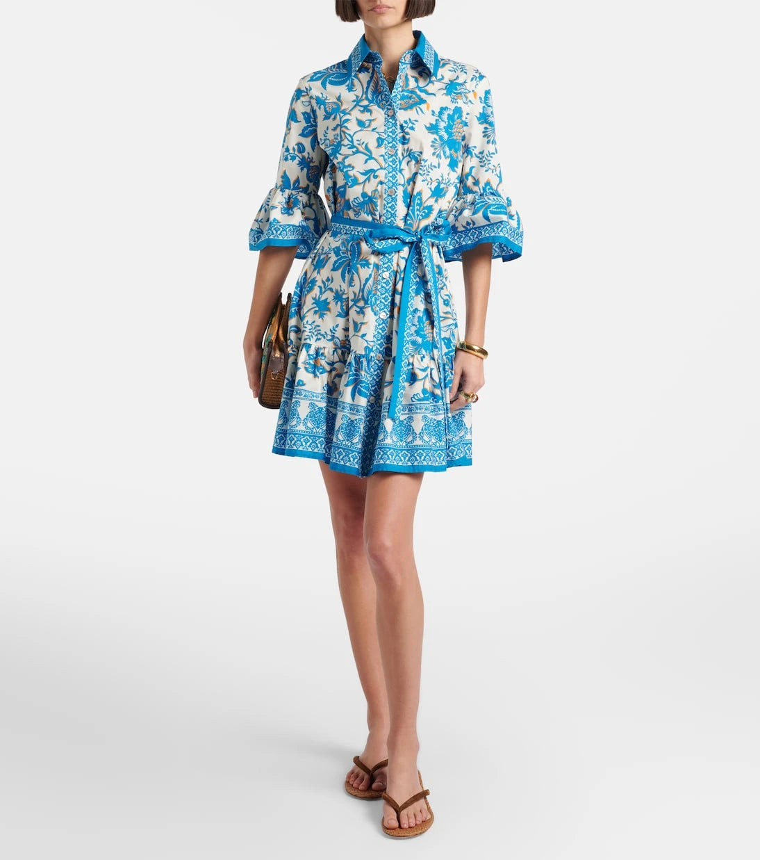 Etro - فستان قميص قصير مطبوع