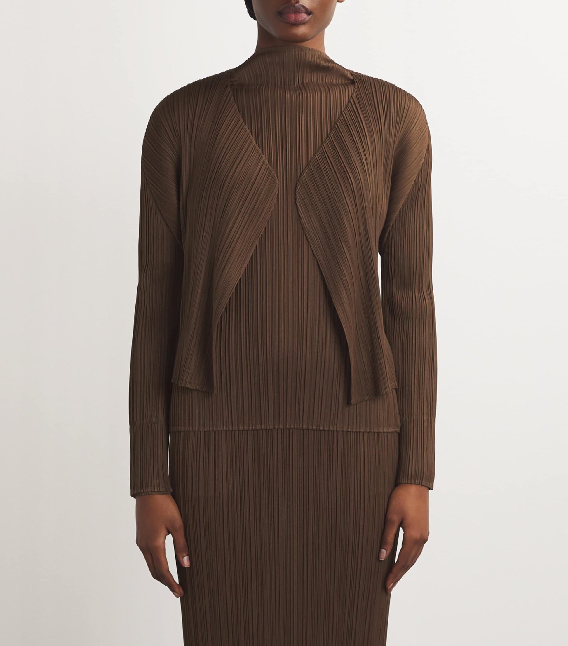 Pleats Please Issey Miyake Brown New Colorful Basics Tank Top