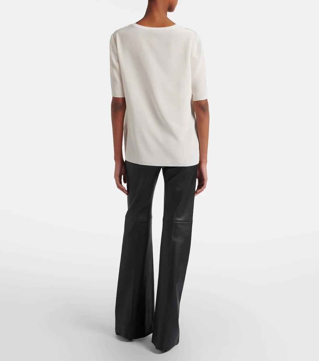 Joseph - Tafira mid-rise leather flared pants
