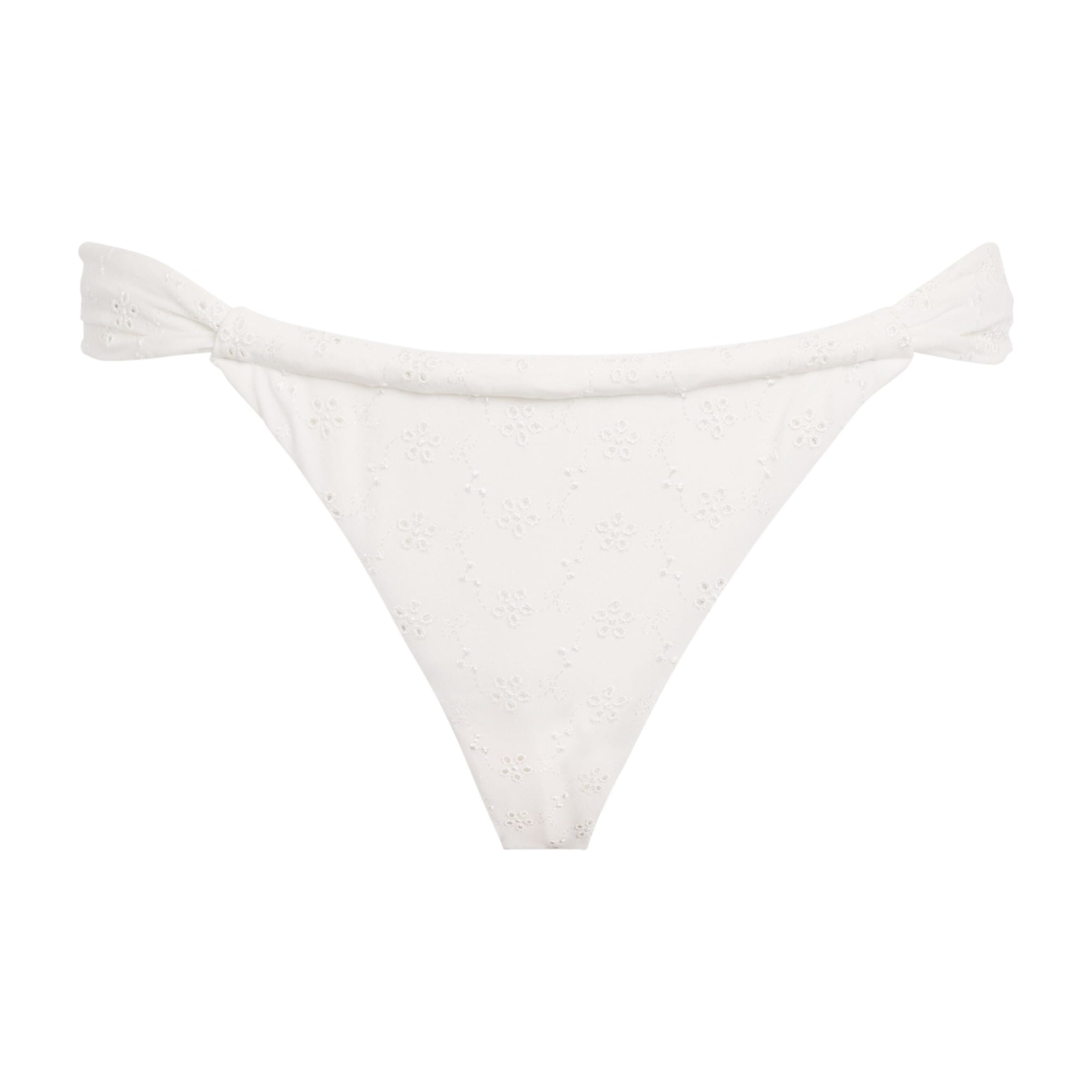 Faithfull the Brand White Broderie Anglaise Andez Bikini Bottoms
