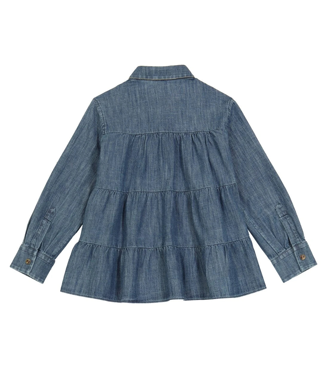 Brunello Cucinelli Kids - بلوزة دينم متعددة الطبقات