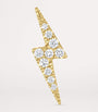 Yellow Gold and Diamond Lightning Bolt Threaded Stud Earring (11mm)