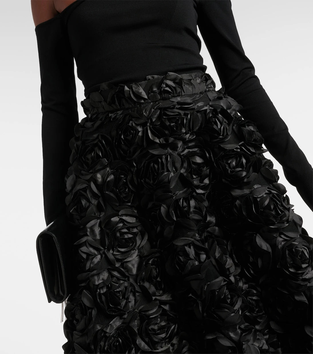 Rotate - Sun floral-appliqué high-rise maxi skirt