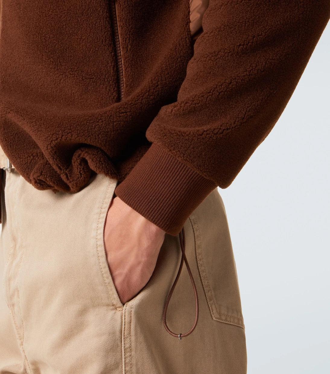 Moncler - Down-paneled teddy cardigan