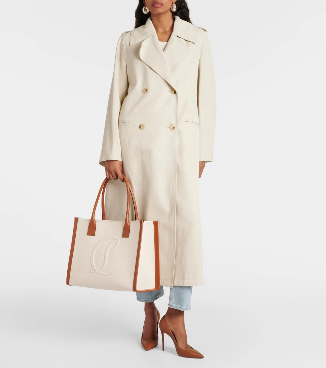 Christian Louboutin - By My Side E/W Large canvas tote bag