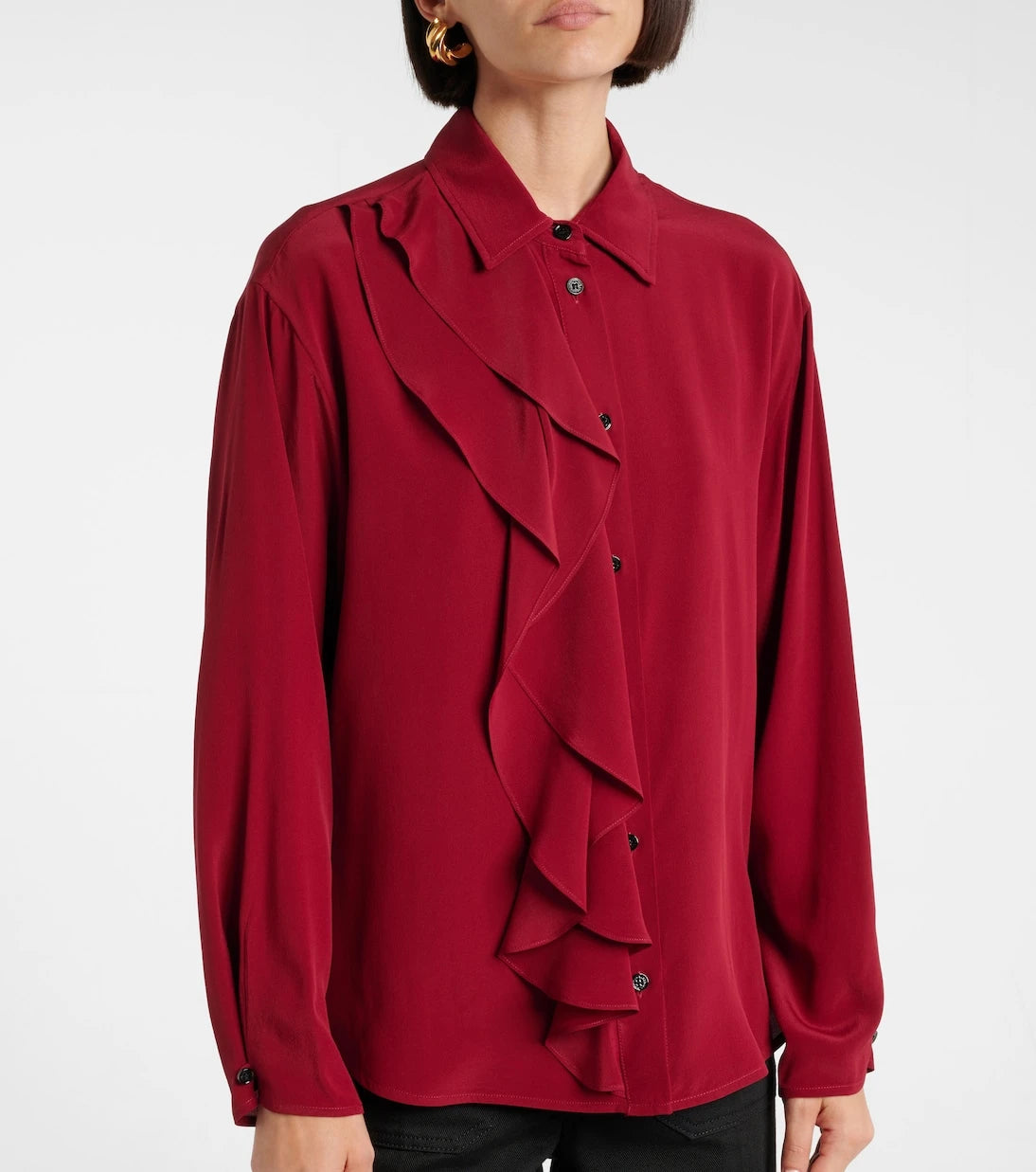 Victoria Beckham - Ruffled silk blouse