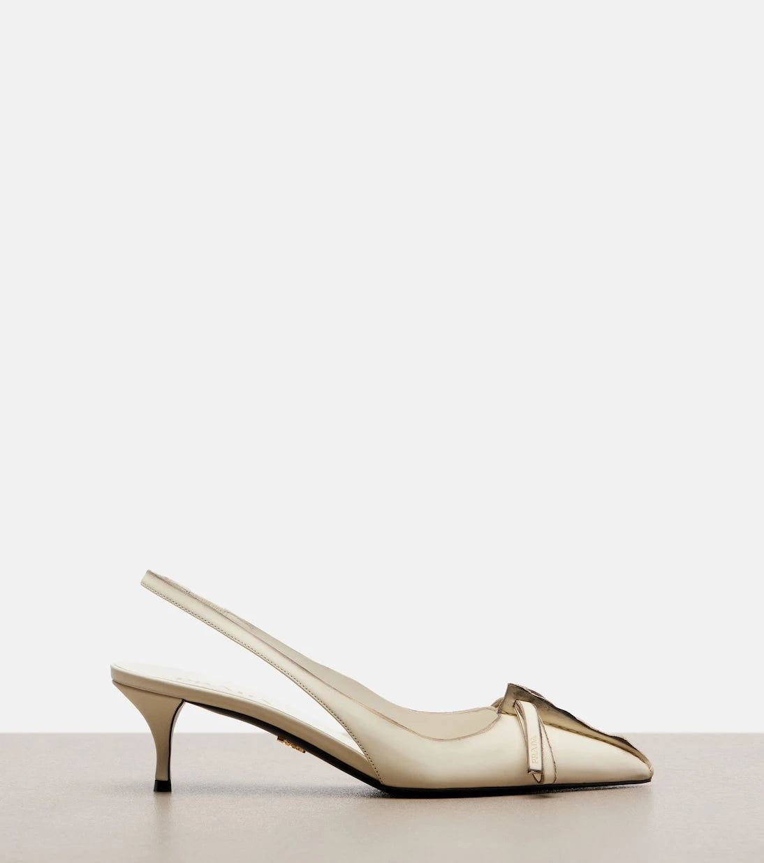 Prada - Leather slingback pumps