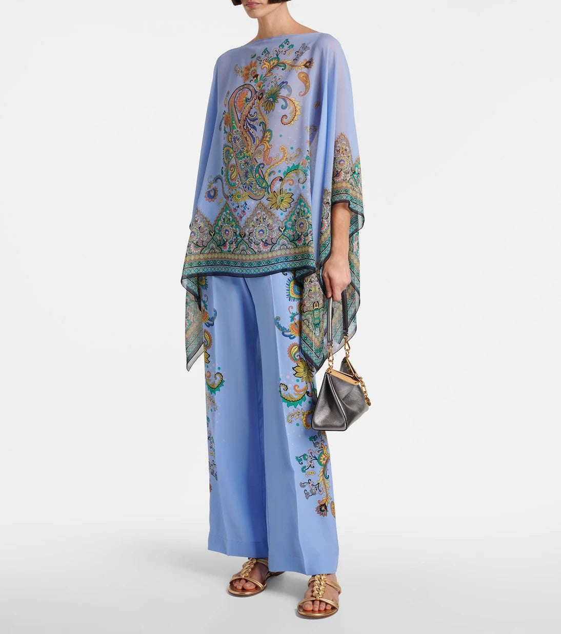 Etro - Floral silk crêpe de chine wide-leg pants